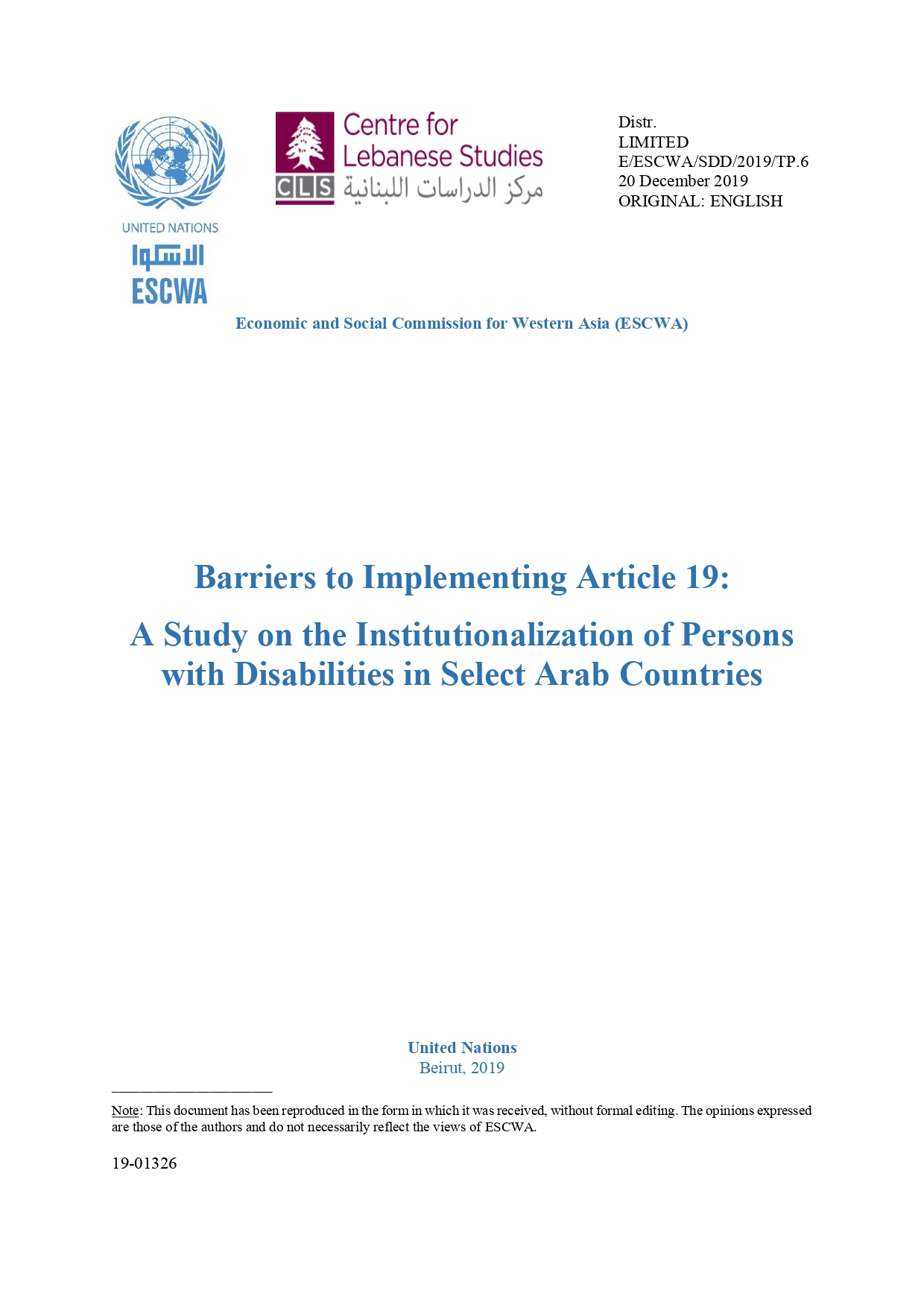 Barriers to Implementing Article 19 Cover Image