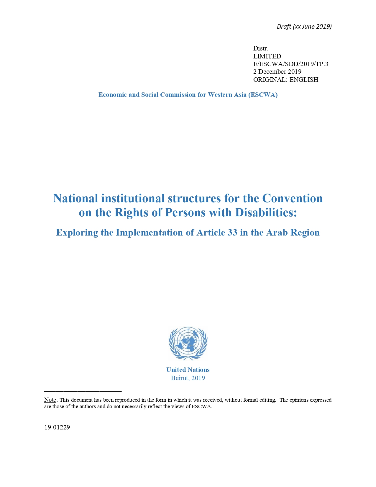 National institutional structures for CRPD Cover Image